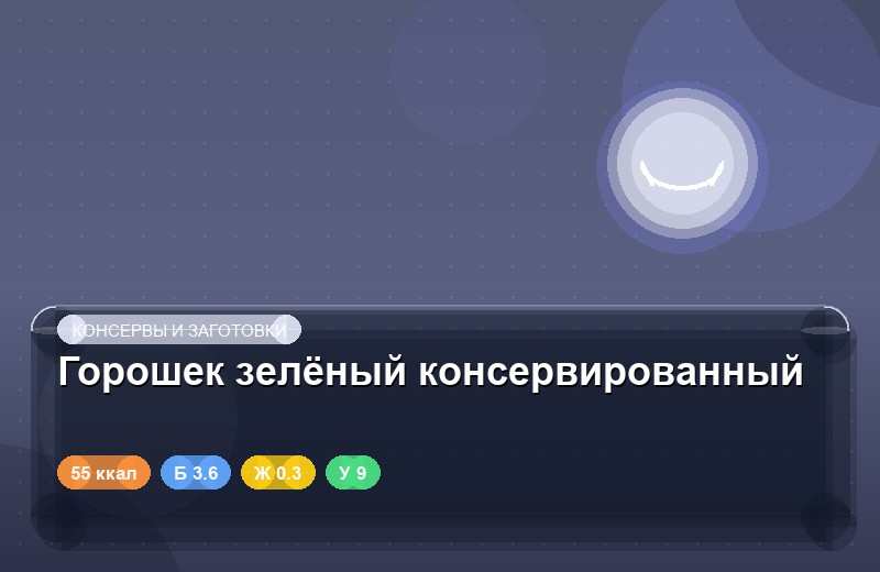 Горошек зелёный консервированный