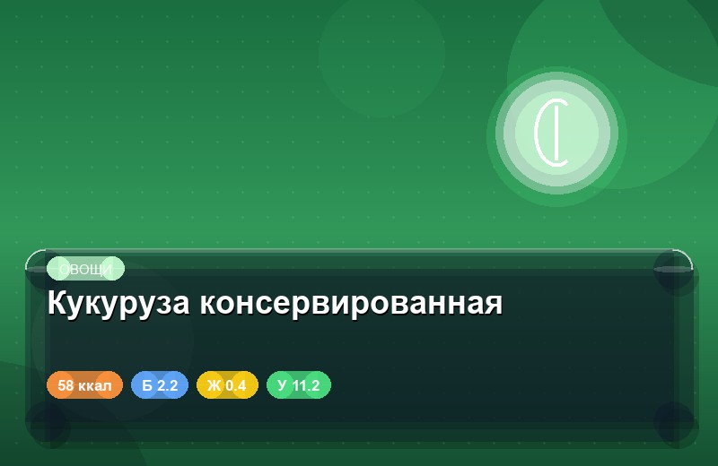 Кукуруза консервированная