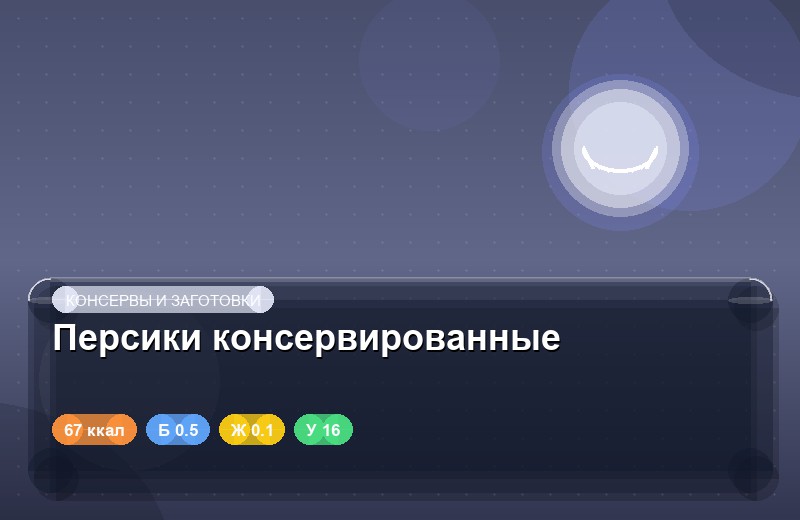 Персики консервированные