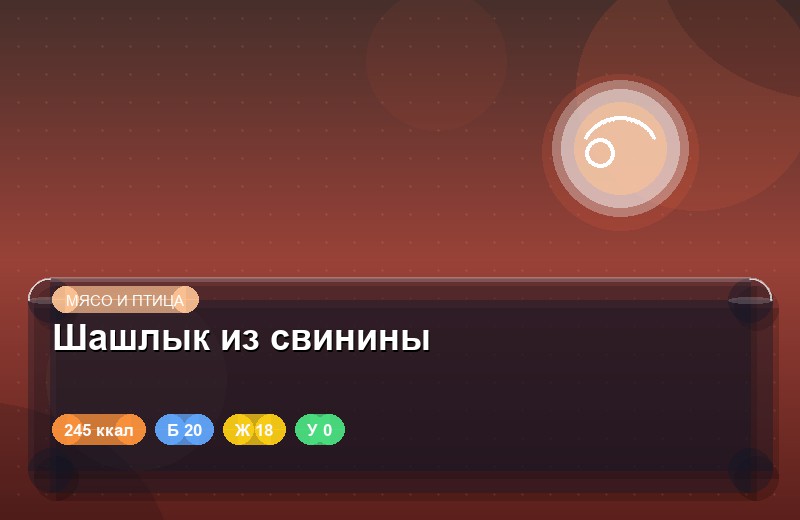 Шашлык из свинины