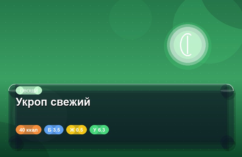 Укроп свежий
